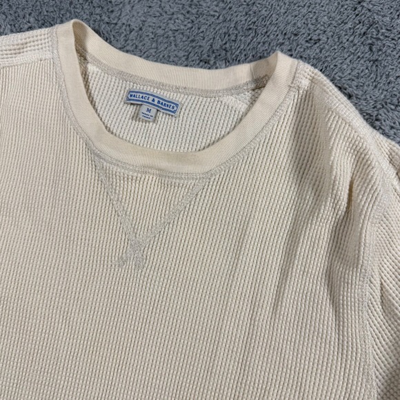 Wallace & Barnes Other - Wallace Barnes Cream Waffle Knit Thermal Shirt Crew Neck Size Medium